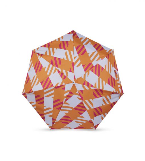 Red & Pink gingham folding compact umbrella – SLOANE