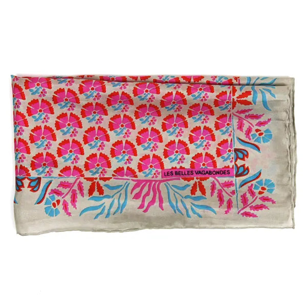 Mini Augustine Silk Scarf - Rose
