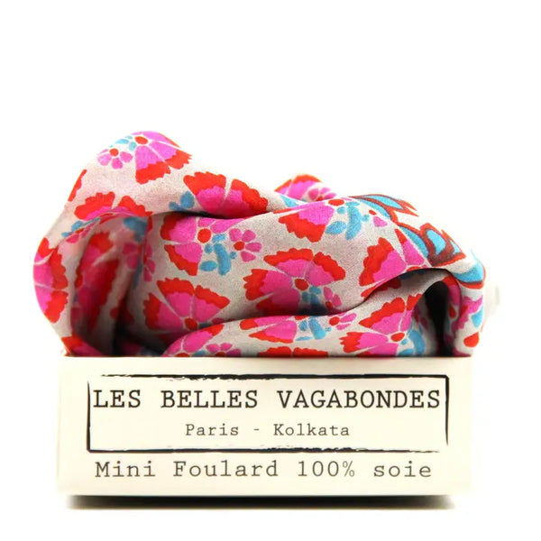 Mini Augustine Silk Scarf - Rose