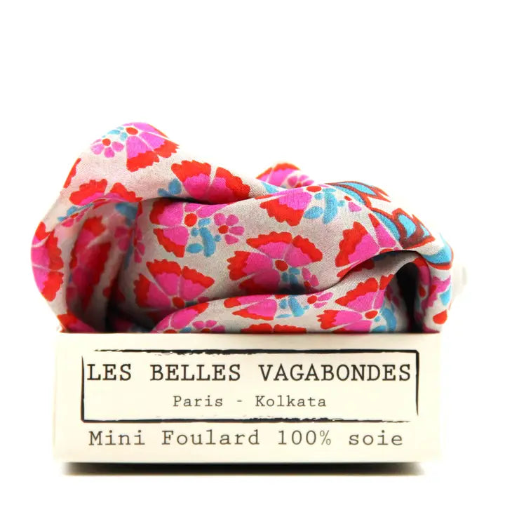 Mini Augustine Silk Scarf - Rose
