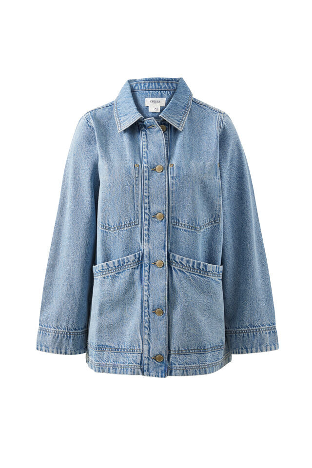 Ava Chore Jacket - Vintage Blue