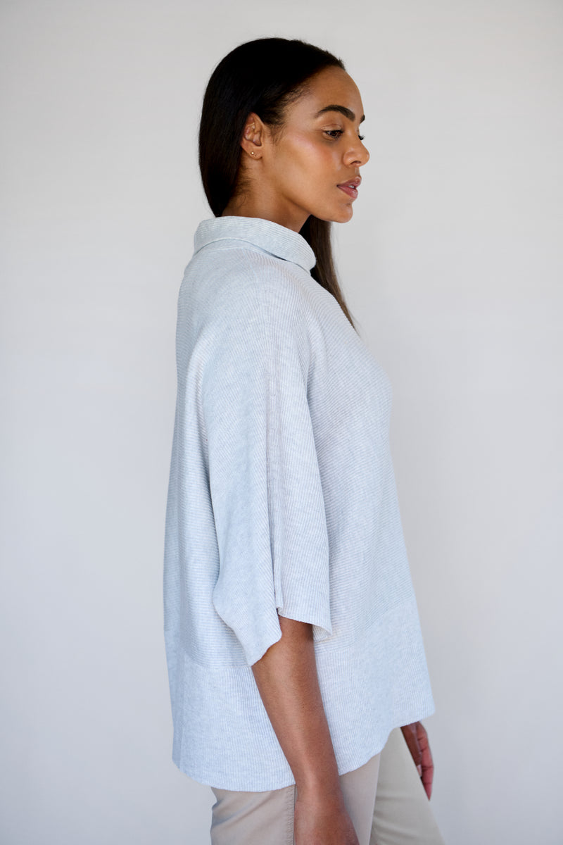 Ava Knit Pullover - Pale Grey