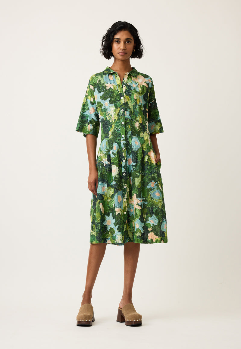 Paloma Short Sleeve Dress - Garden