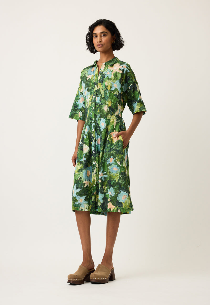 Paloma Short Sleeve Dress - Garden