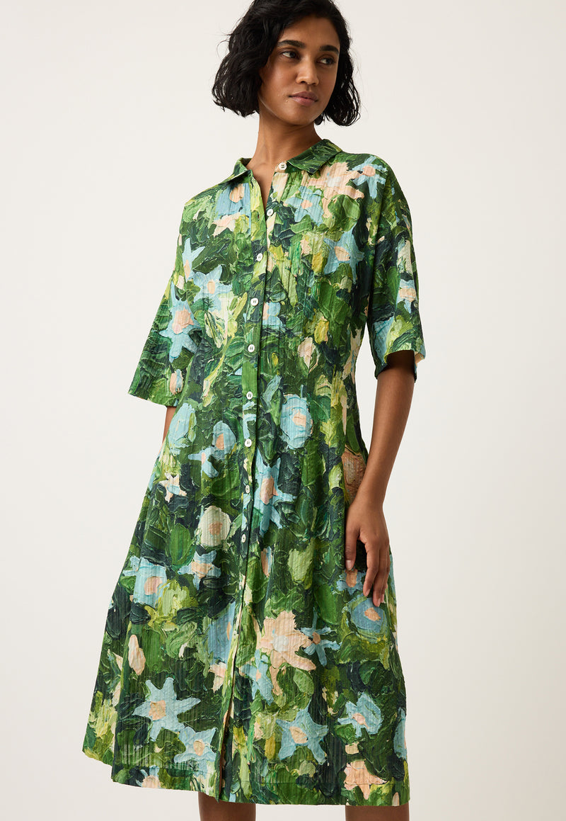 Paloma Short Sleeve Dress - Garden