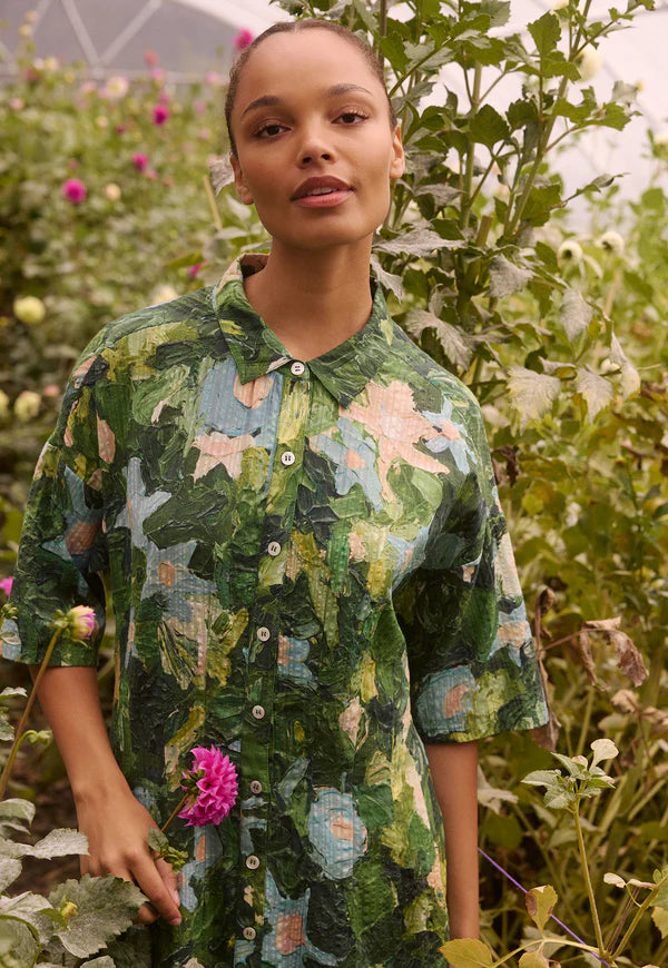Paloma Short Sleeve Dress - Garden