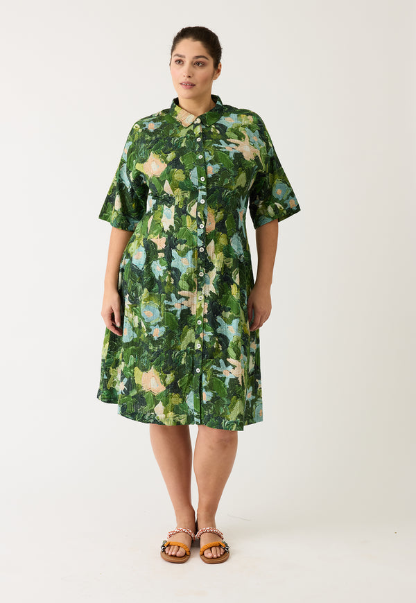 Paloma Short Sleeve Dress - Garden
