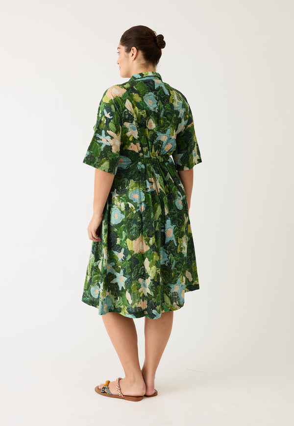 Paloma Short Sleeve Dress - Garden