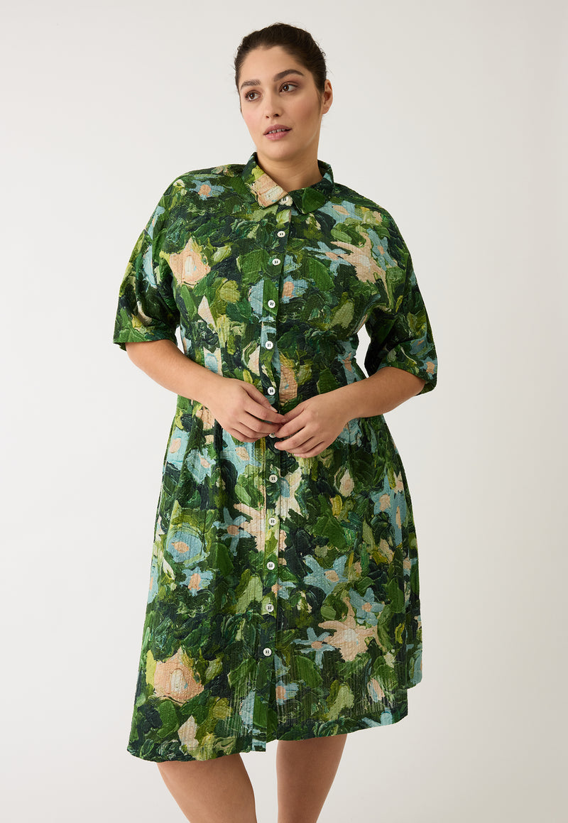 Paloma Short Sleeve Dress - Garden