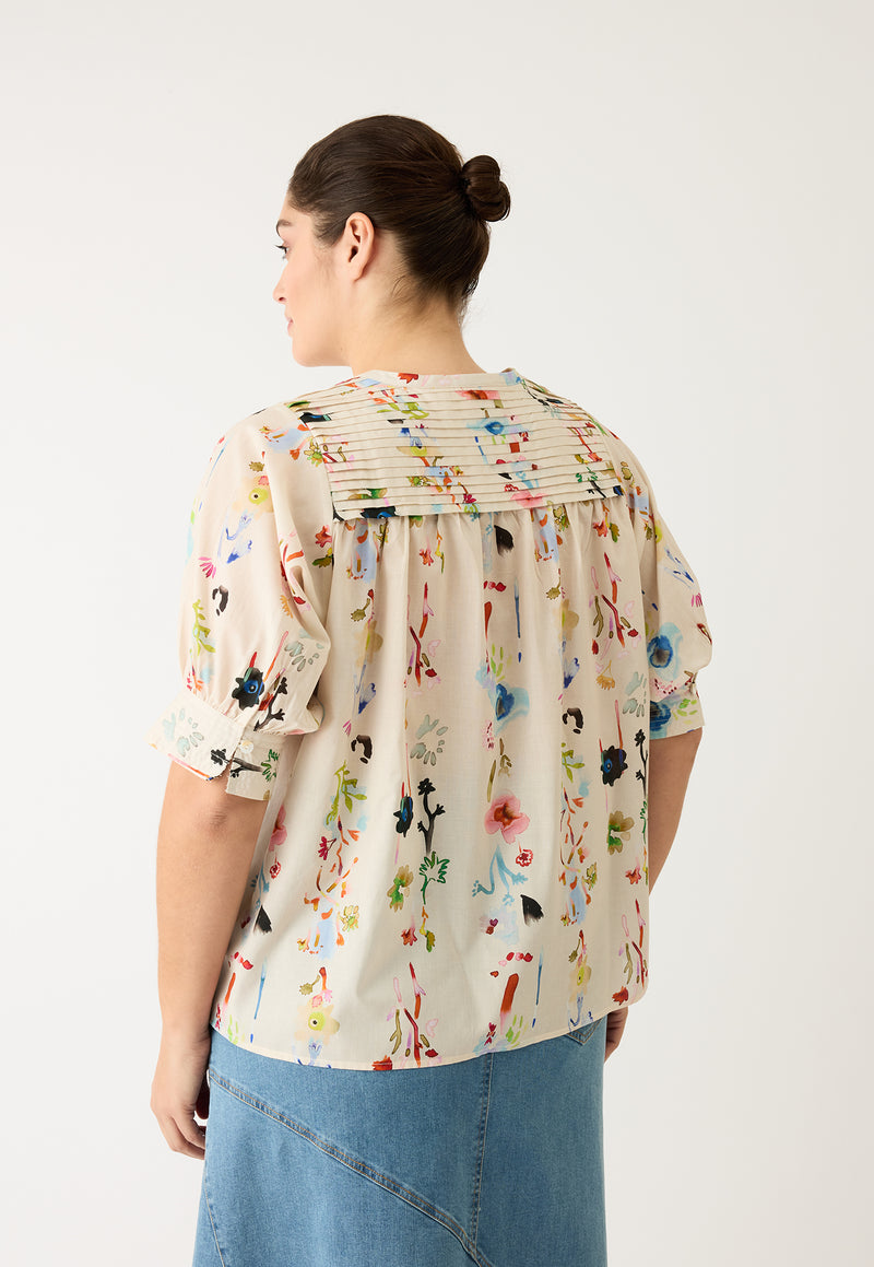 Gwen Blouse - Watercolour Cream