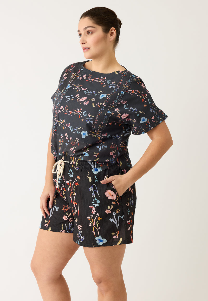 Dolman Top - Watercolour Charcoal