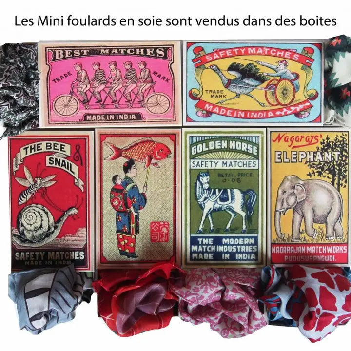 Mini Augustine Silk Scarf - Rose