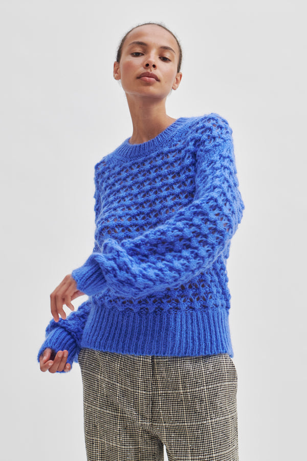 Ilanka O-Neck Knit - Amparo Blue