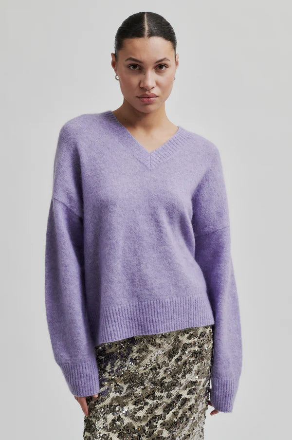 Brook Knit Loose V-Neck - Daybreak