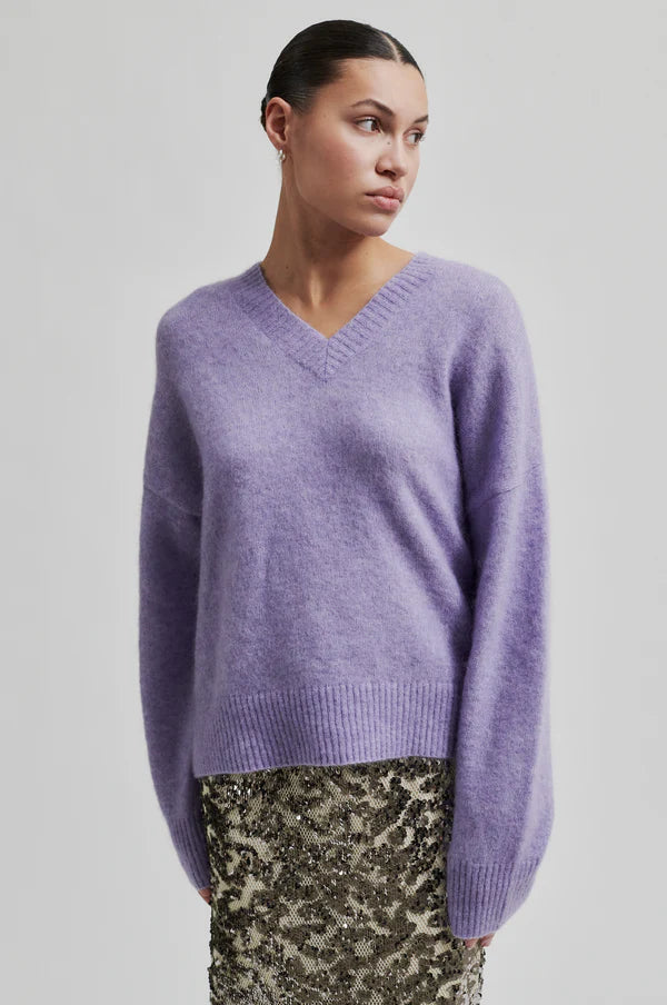 Brook Knit Loose V-Neck - Daybreak