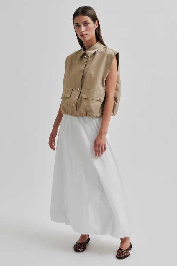 Viktoria Balloon Skirt - White