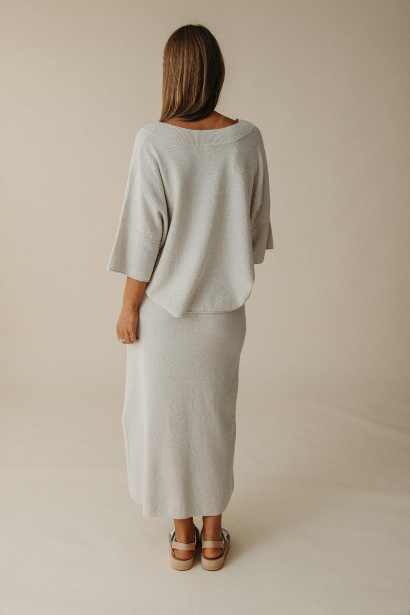 Retreat Cotton Twist Tee Pullover - Silver x Salt