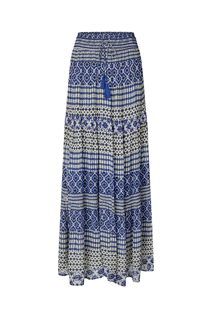 Diamond Maxi Skirt - Blue