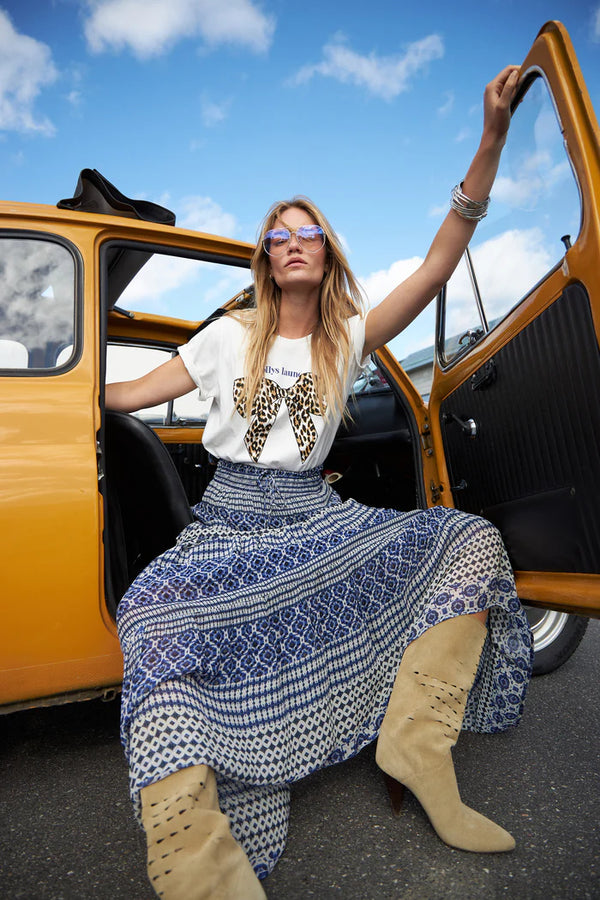 Diamond Maxi Skirt - Blue