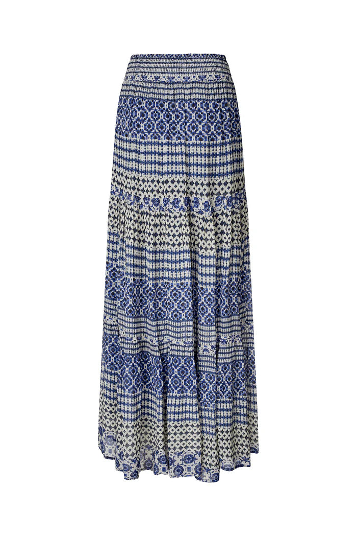Diamond Maxi Skirt - Blue