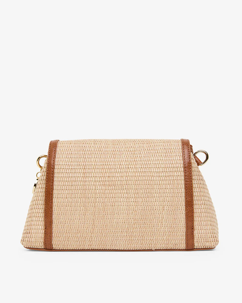 Lugano Crossbody Bag - Tan Weave
