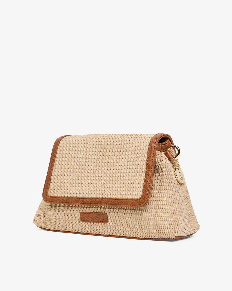 Lugano Crossbody Bag - Tan Weave