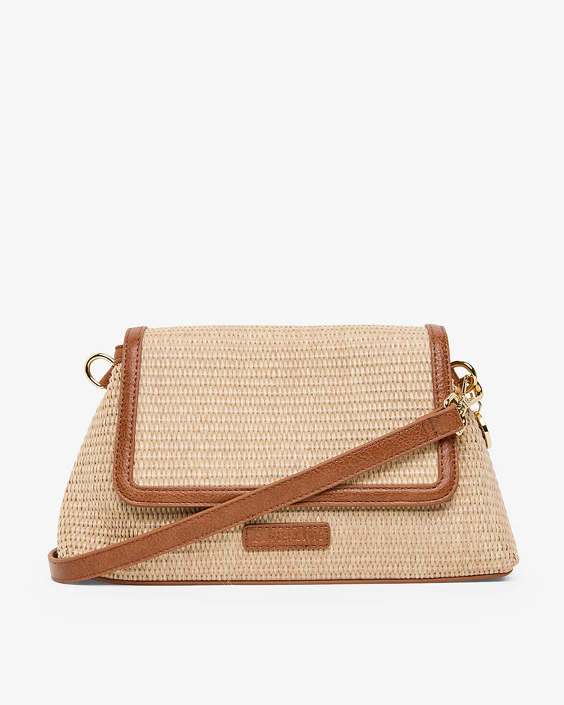Lugano Crossbody Bag - Tan Weave
