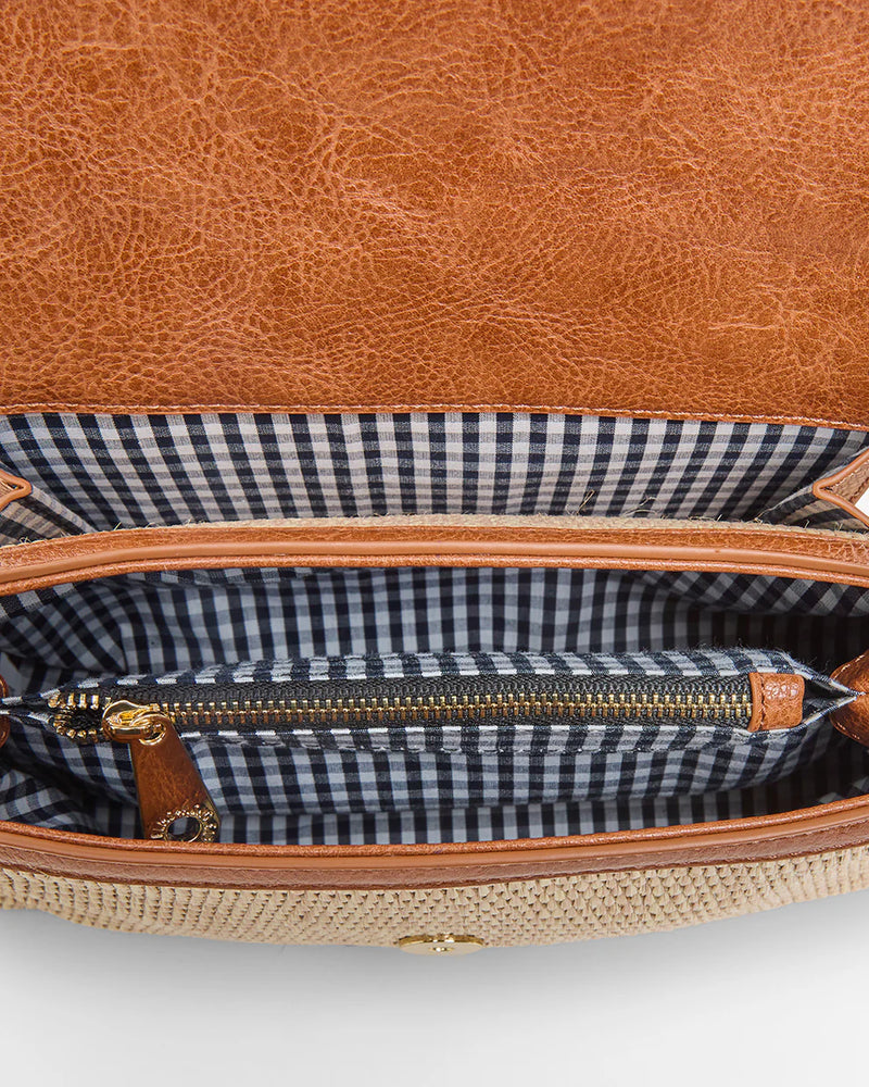 Lugano Crossbody Bag - Tan Weave