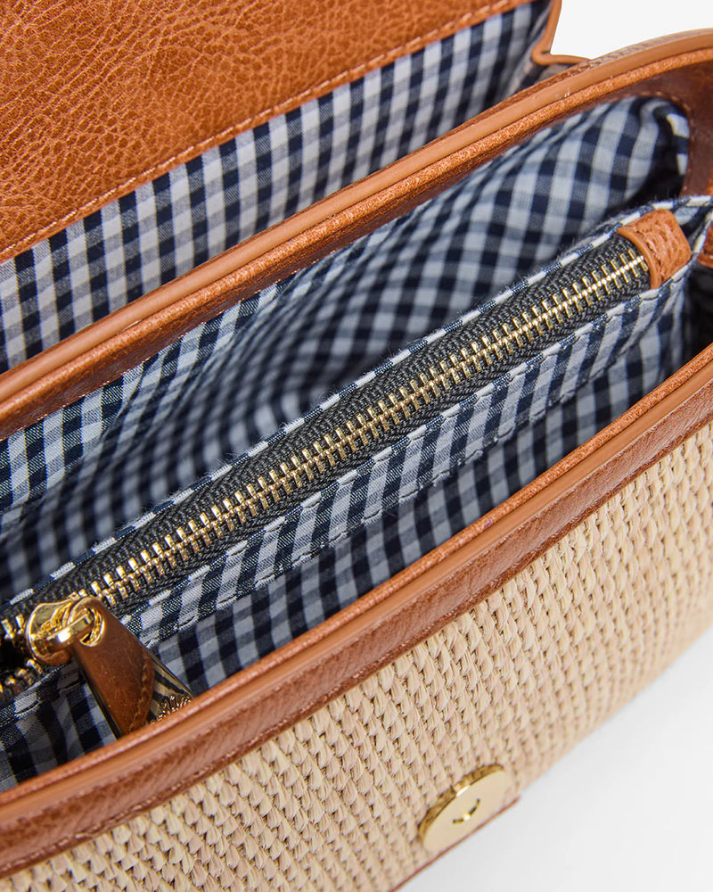 Lugano Crossbody Bag - Tan Weave