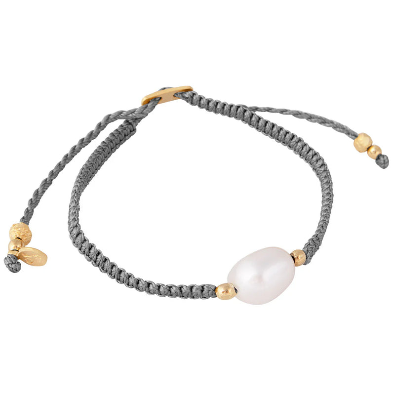 Pearl Rope Bracelet - Gunmetal