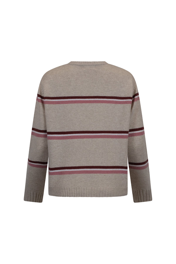 Compass Stripe Sweater - Oatmeal