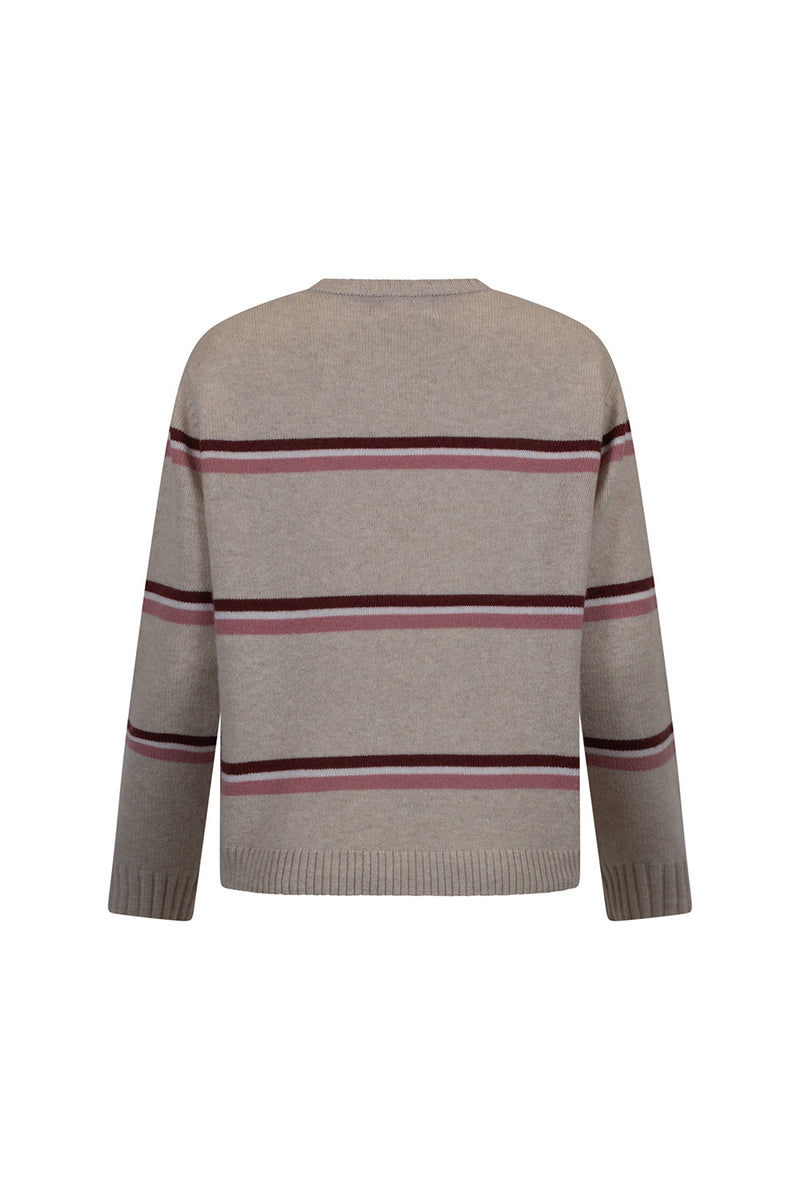 Compass Stripe Sweater - Oatmeal