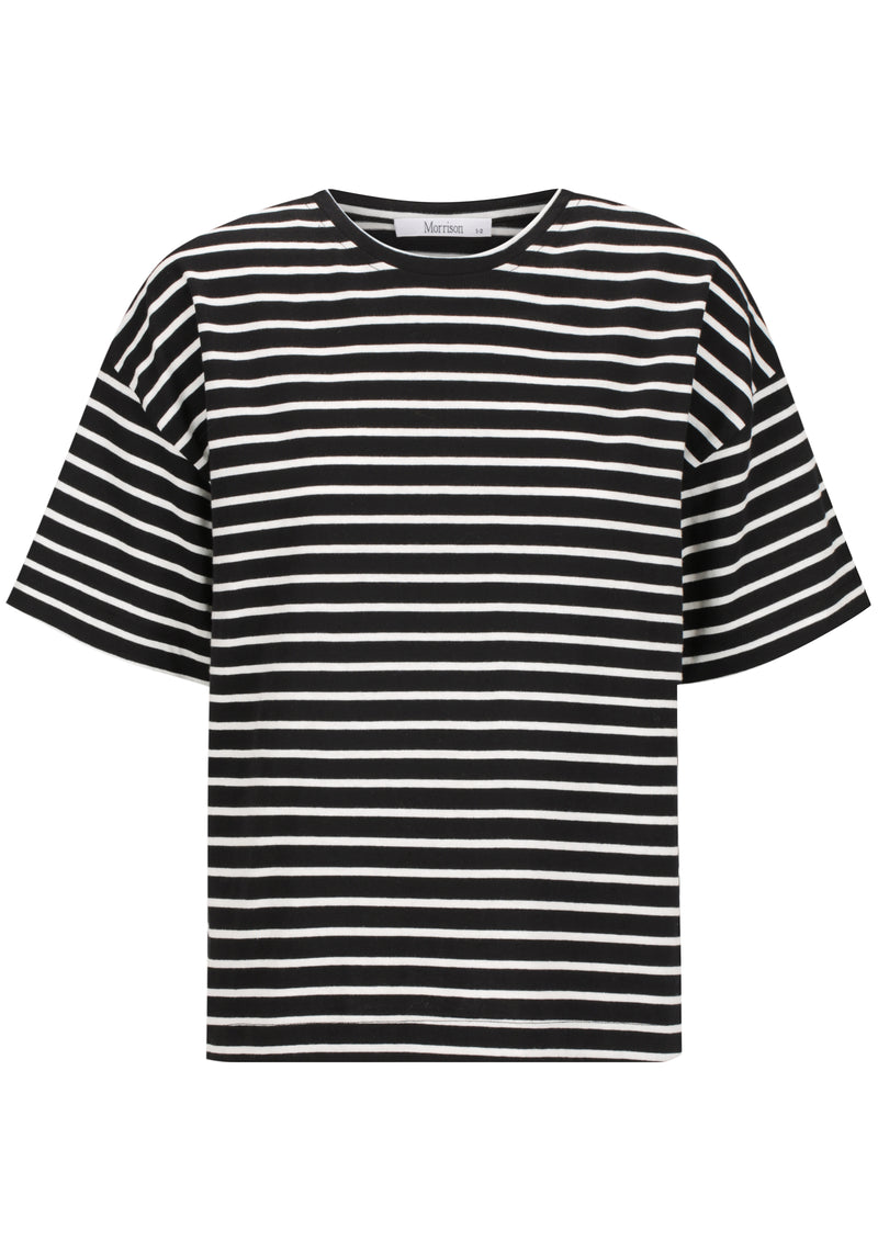 Archie Stripe Tee Black/White