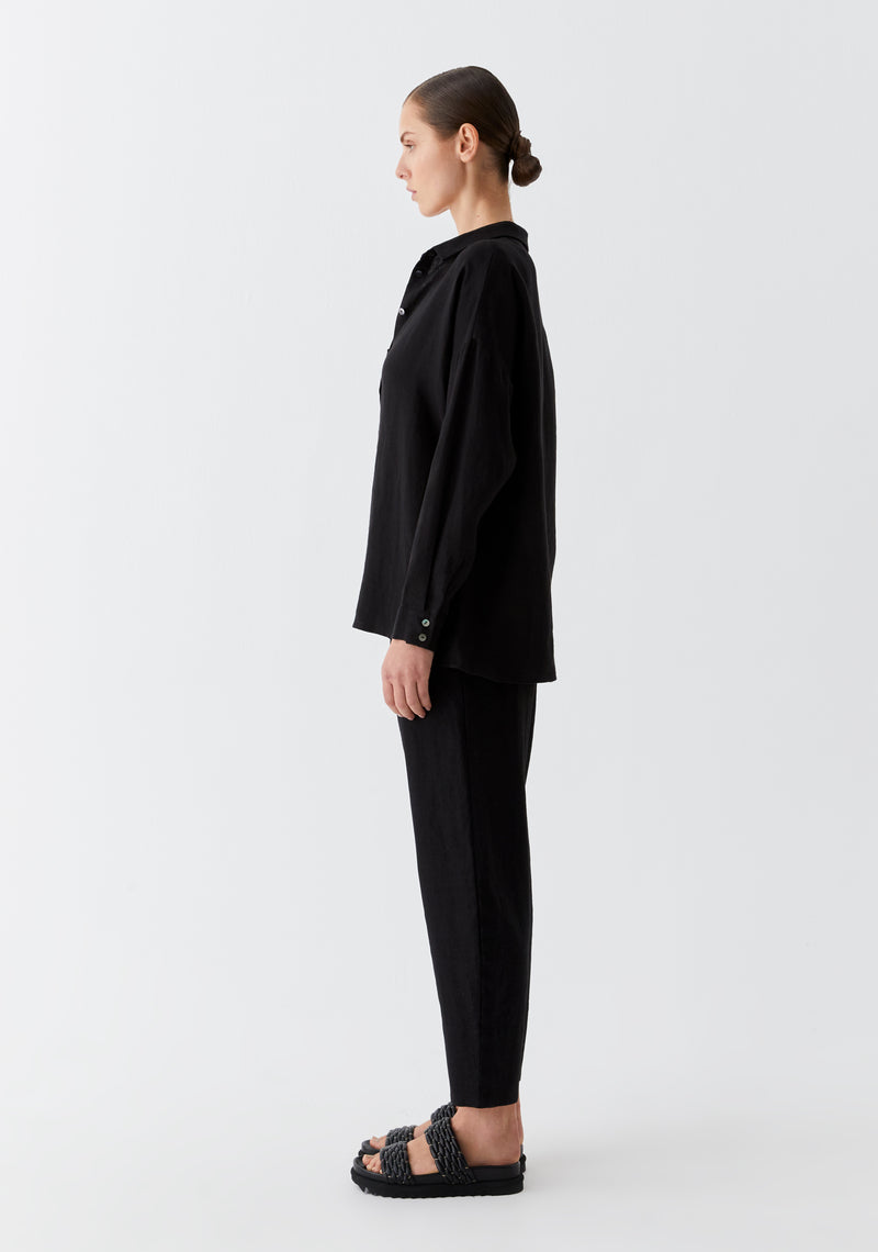 Rocco Linen Pant - Black