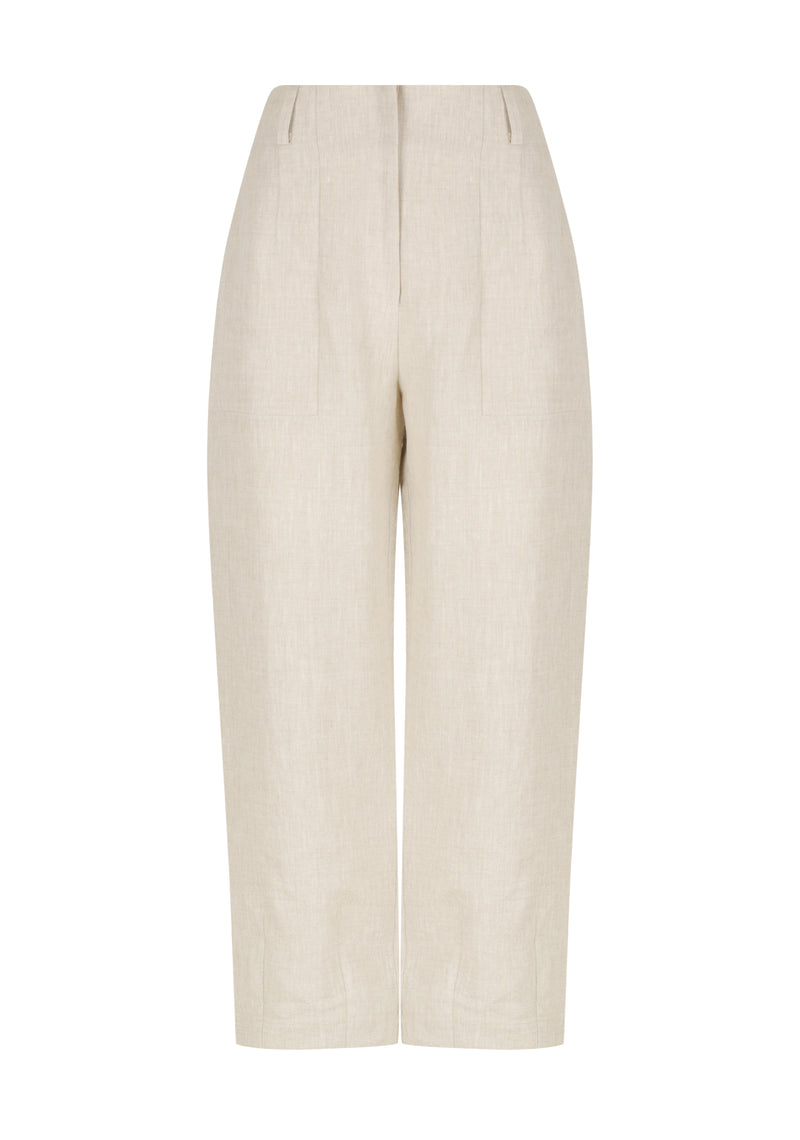 Henley Linen Pant - Flax