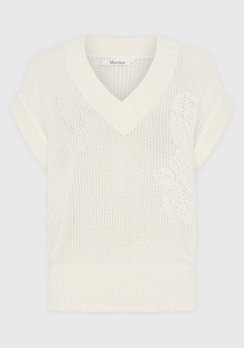 Chiara Knit Vest - White