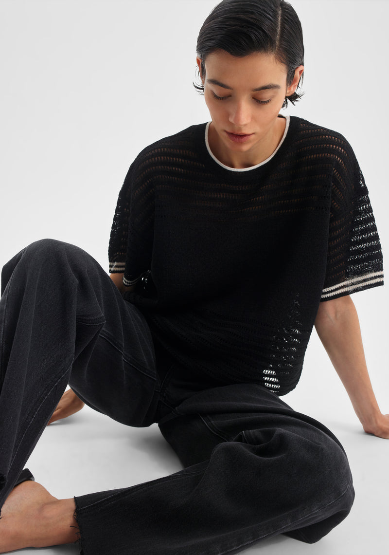 Dallas Knit Tee - Black
