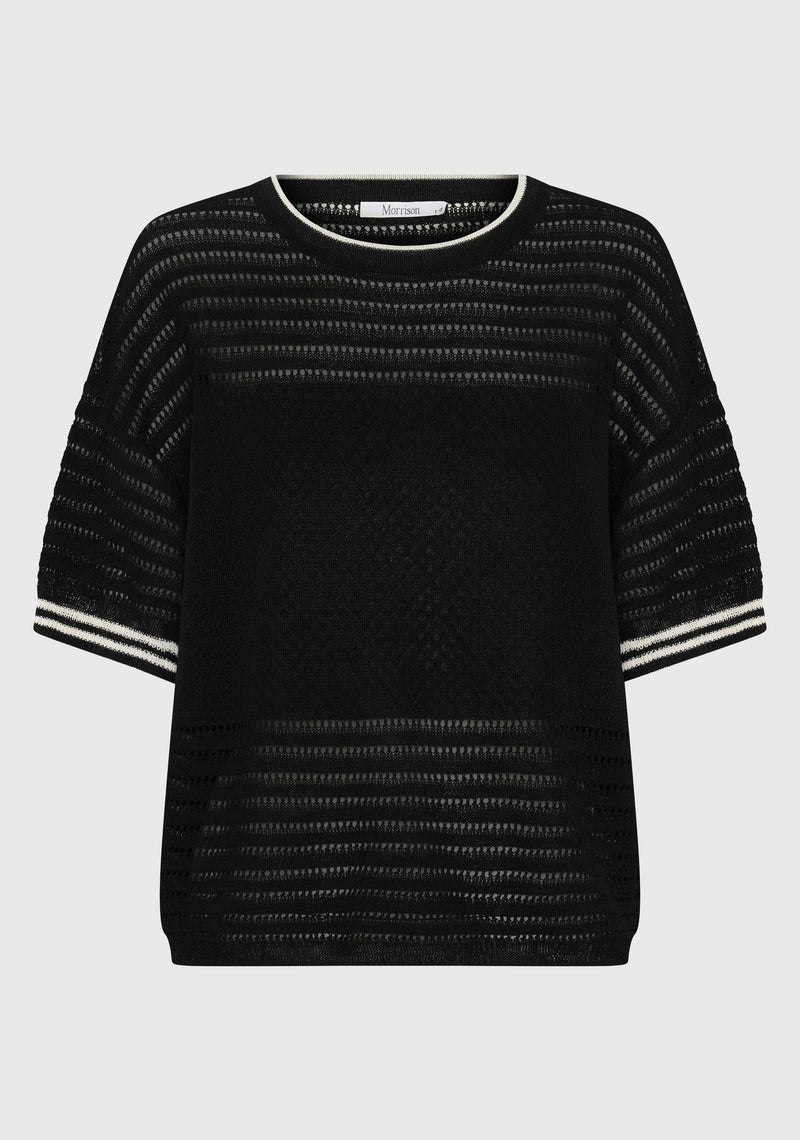 Dallas Knit Tee - Black