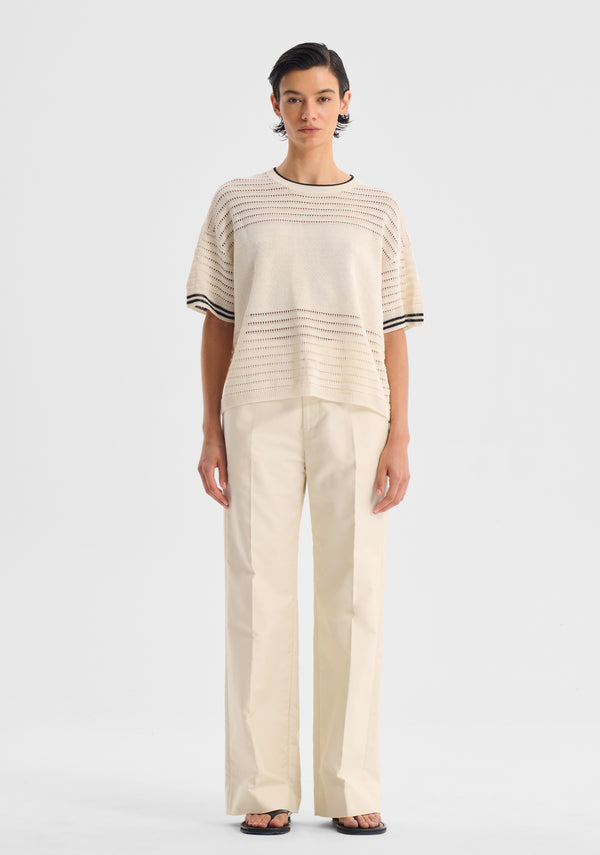 Dallas Knit Tee - Milk