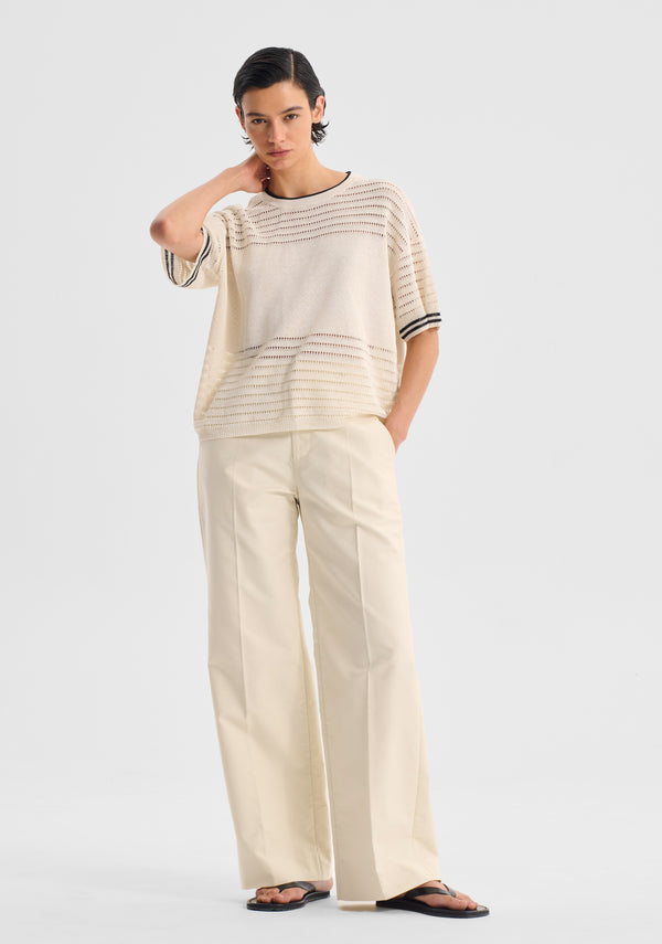 Dallas Knit Tee - Milk