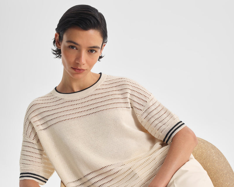 Dallas Knit Tee - Milk
