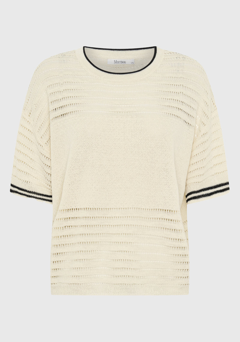 Dallas Knit Tee - Milk