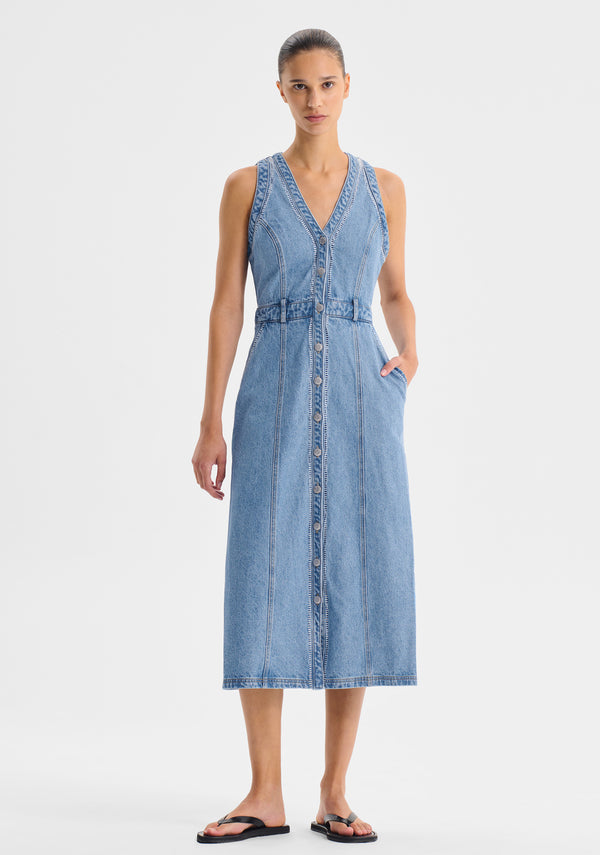 Hendrix Denim Dress - Light Blue