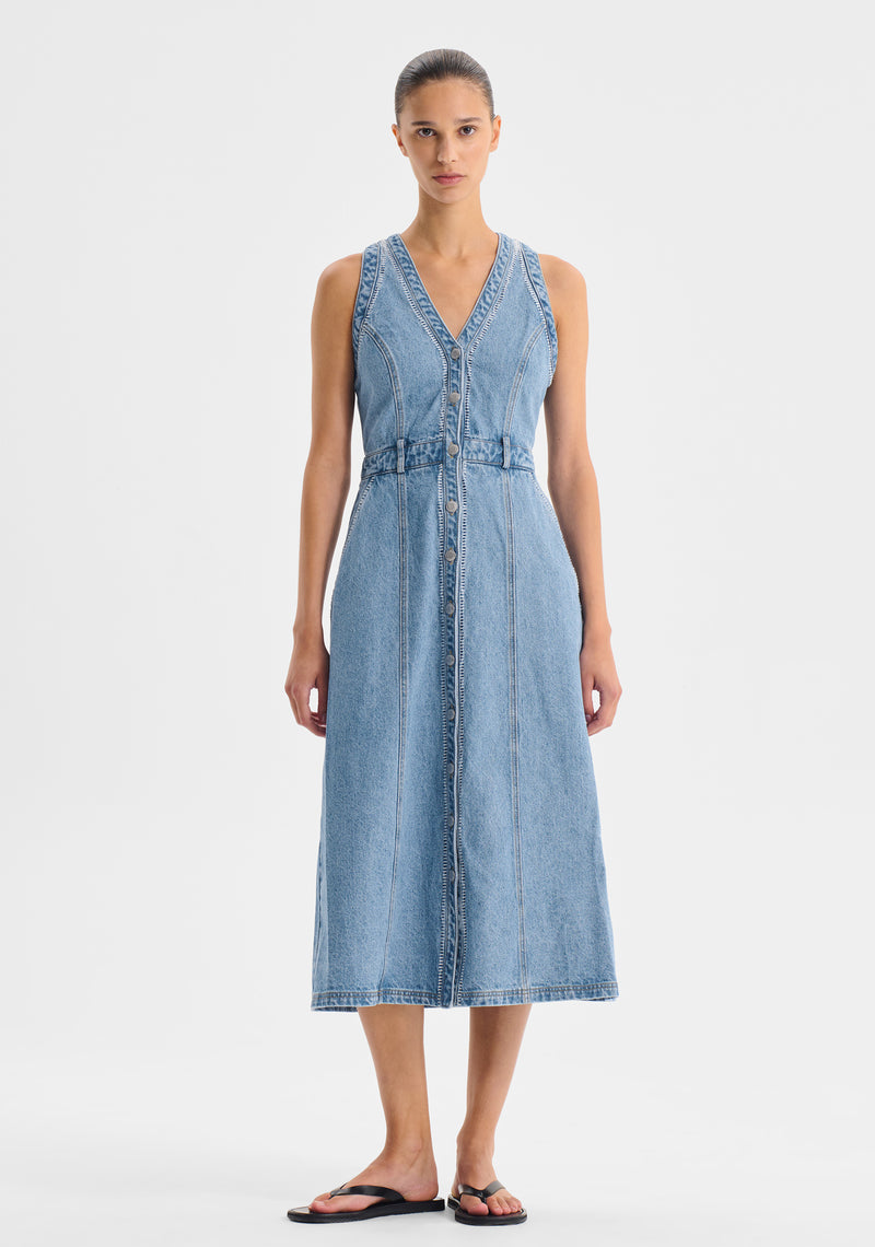 Hendrix Denim Dress - Light Blue