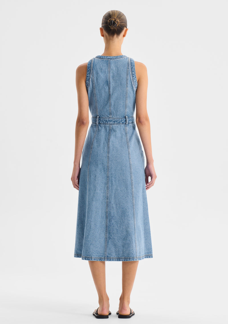 Hendrix Denim Dress - Light Blue