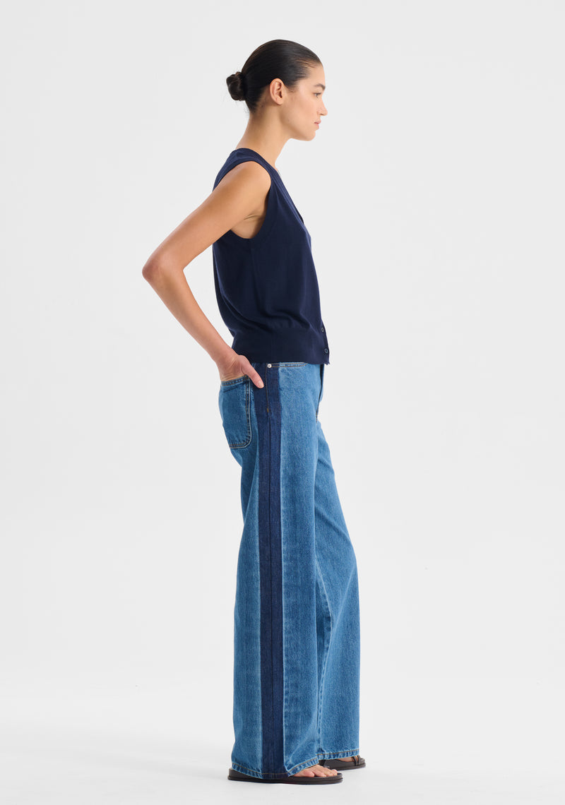 Rhyan Knit Vest - Navy