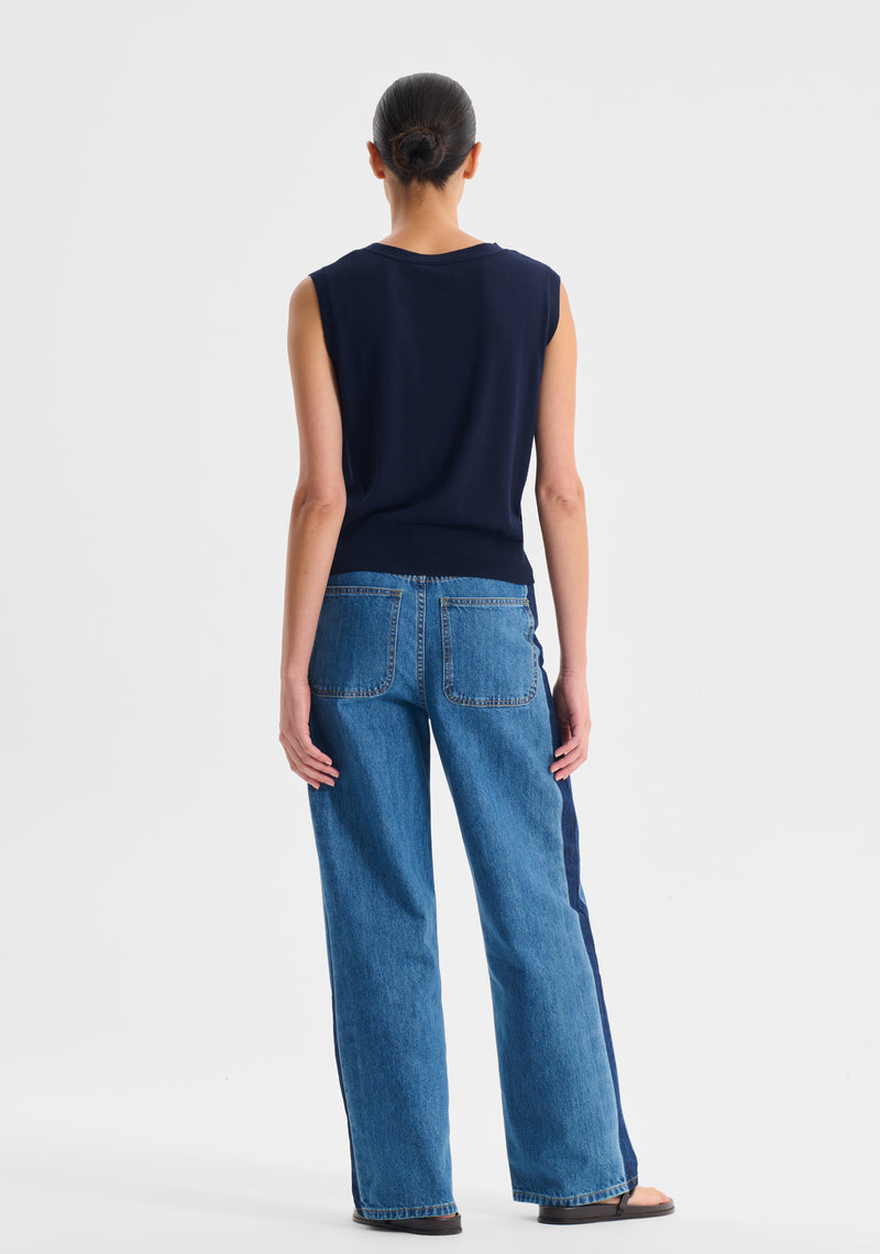 Rhyan Knit Vest - Navy