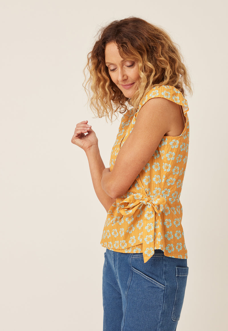 Beatrice Wrap Top -Tropical