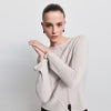 Maya Cashmere Blend Knit- Oyster
