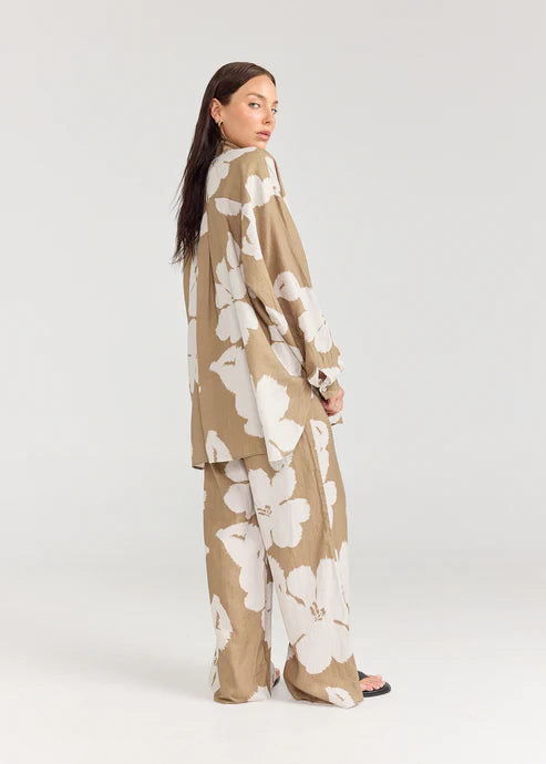 Brooklyn Shirt - Olive Bloom